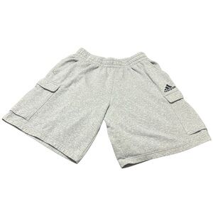 MENS Adidas Light Gray Cargo Sweat Shorts (straps missing)